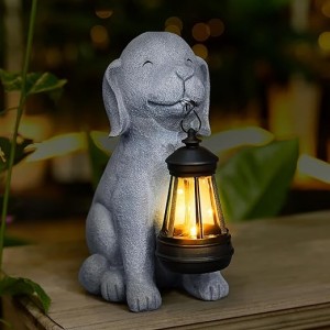 Solar Dog Garden Statues